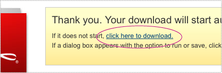 Klicken Sie auf den Download-Link auf der „Danke“-Seite