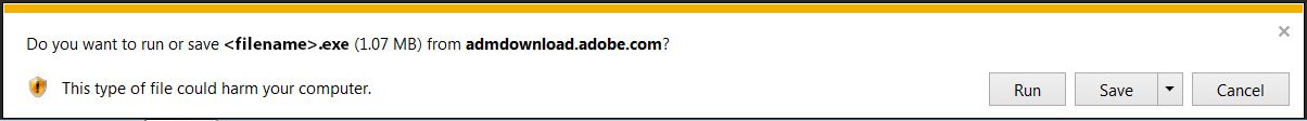 Meldung für den Dateidownload