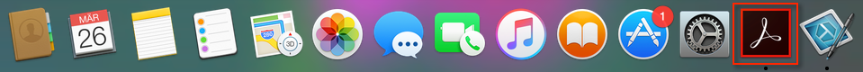 Acrobat-Symbol im Dock
