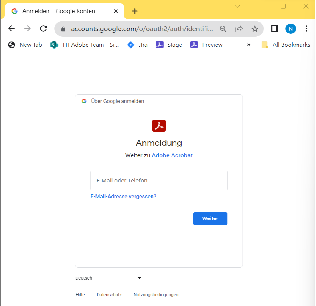 Mit Google-Konto anmelden Mit Google-Konto anmelden