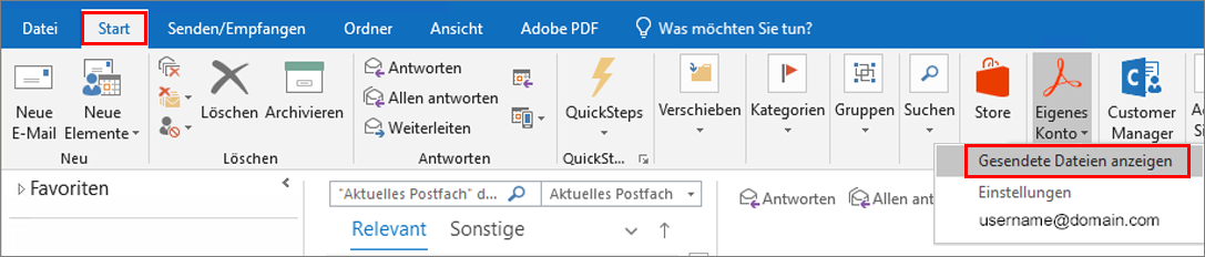 Adobe Document Cloud für Outlook, Acrobat