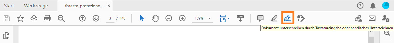 Werkzeug zum globalen Signieren