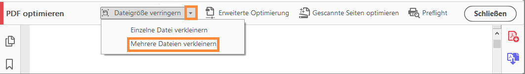 Mehrere Dateien verkleinern