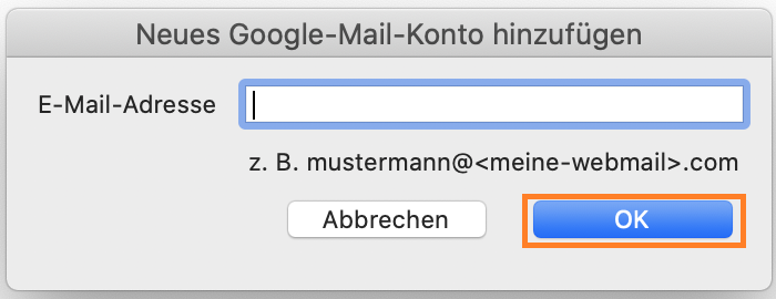 Gib deine Gmail-Adresse ein Gib deine Gmail-Adresse ein