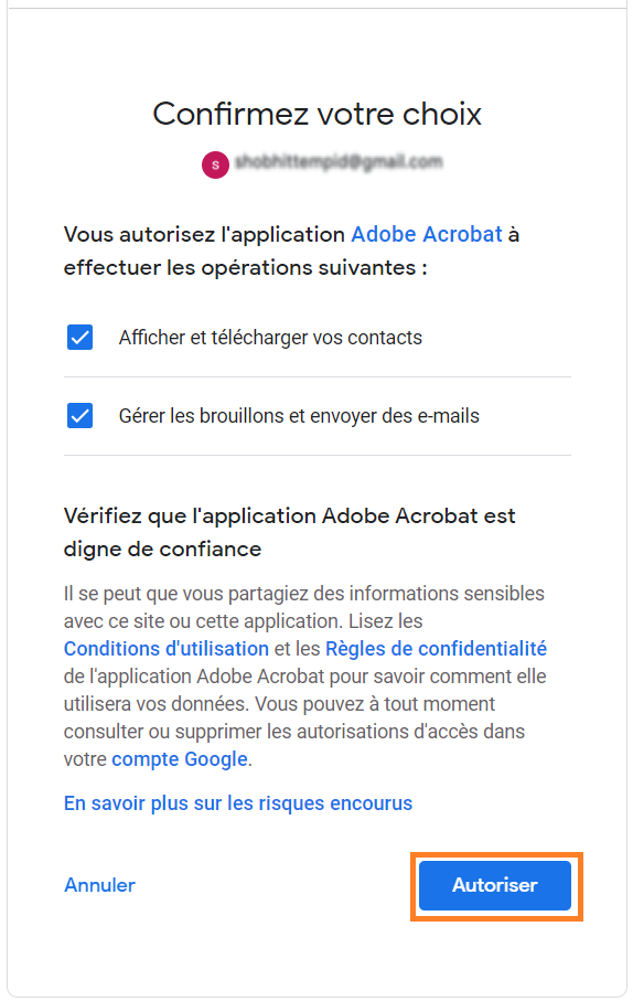 Bestätige deine Berechtigungsoptionen Bestätige deine Berechtigungsoptionen