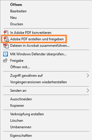 Adobe PDF erstellen und teilen Adobe PDF erstellen und teilen