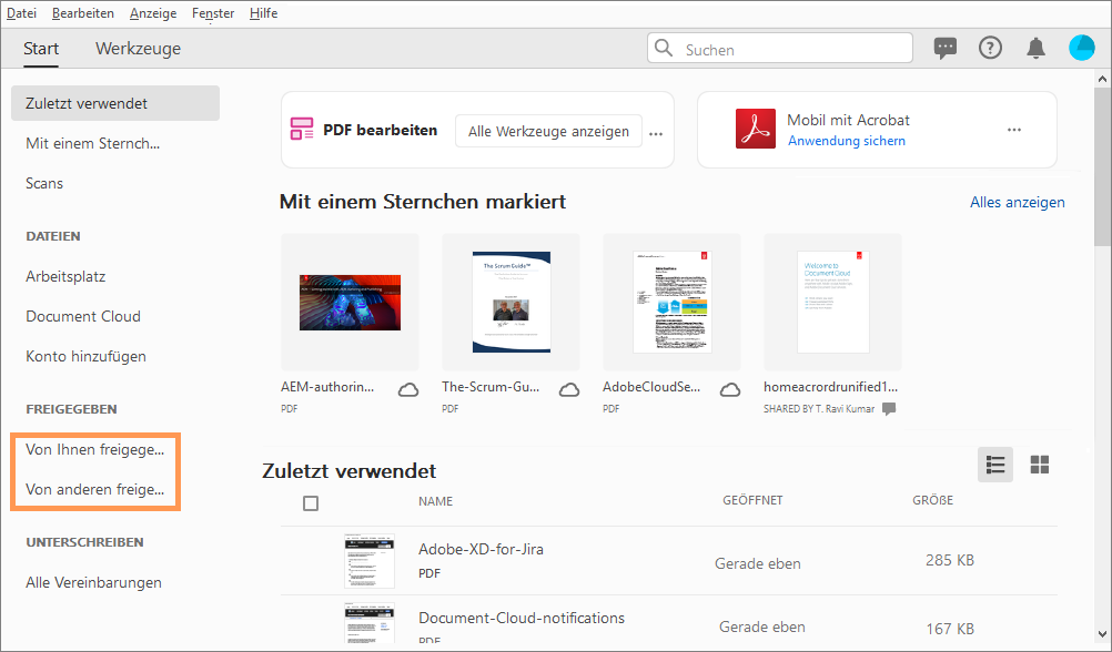Von Ihnen oder anderen freigegeben Von Ihnen oder anderen freigegeben
