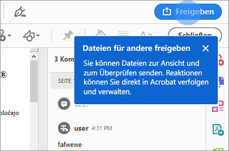 Acrobat-Tipp zum Freigeben zur Überprüfung