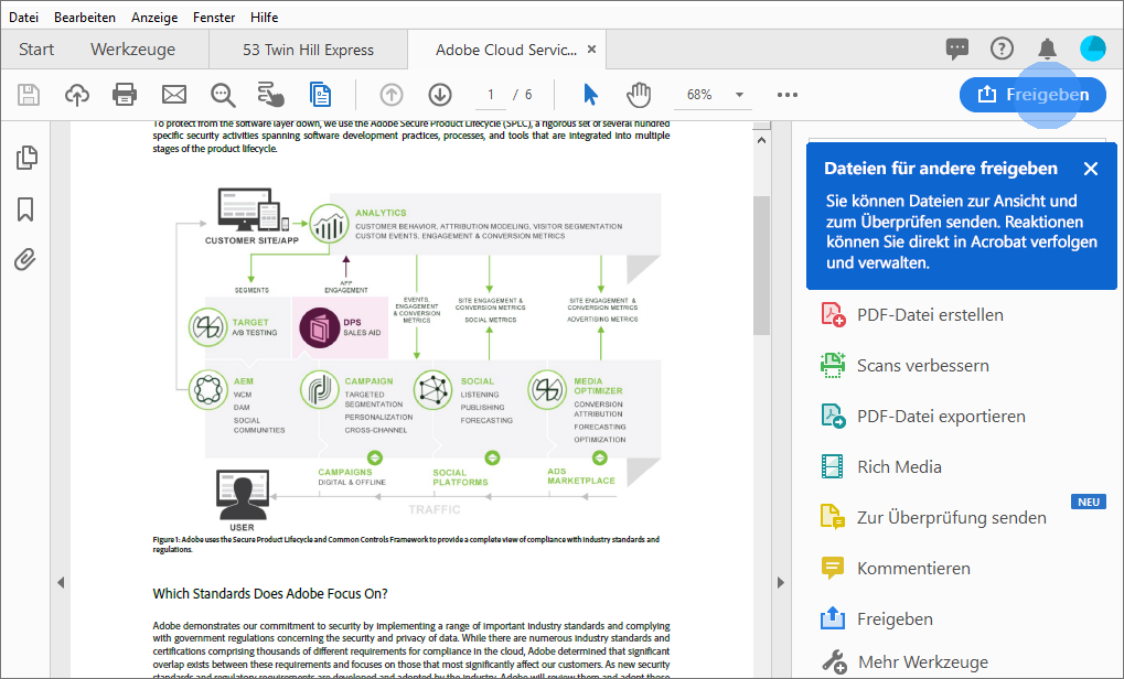 Acrobat-Tipps zum Freigeben von PDF-Dateien