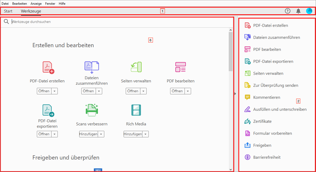 Neue VoiceOver-Container bei Werkzeug-Center