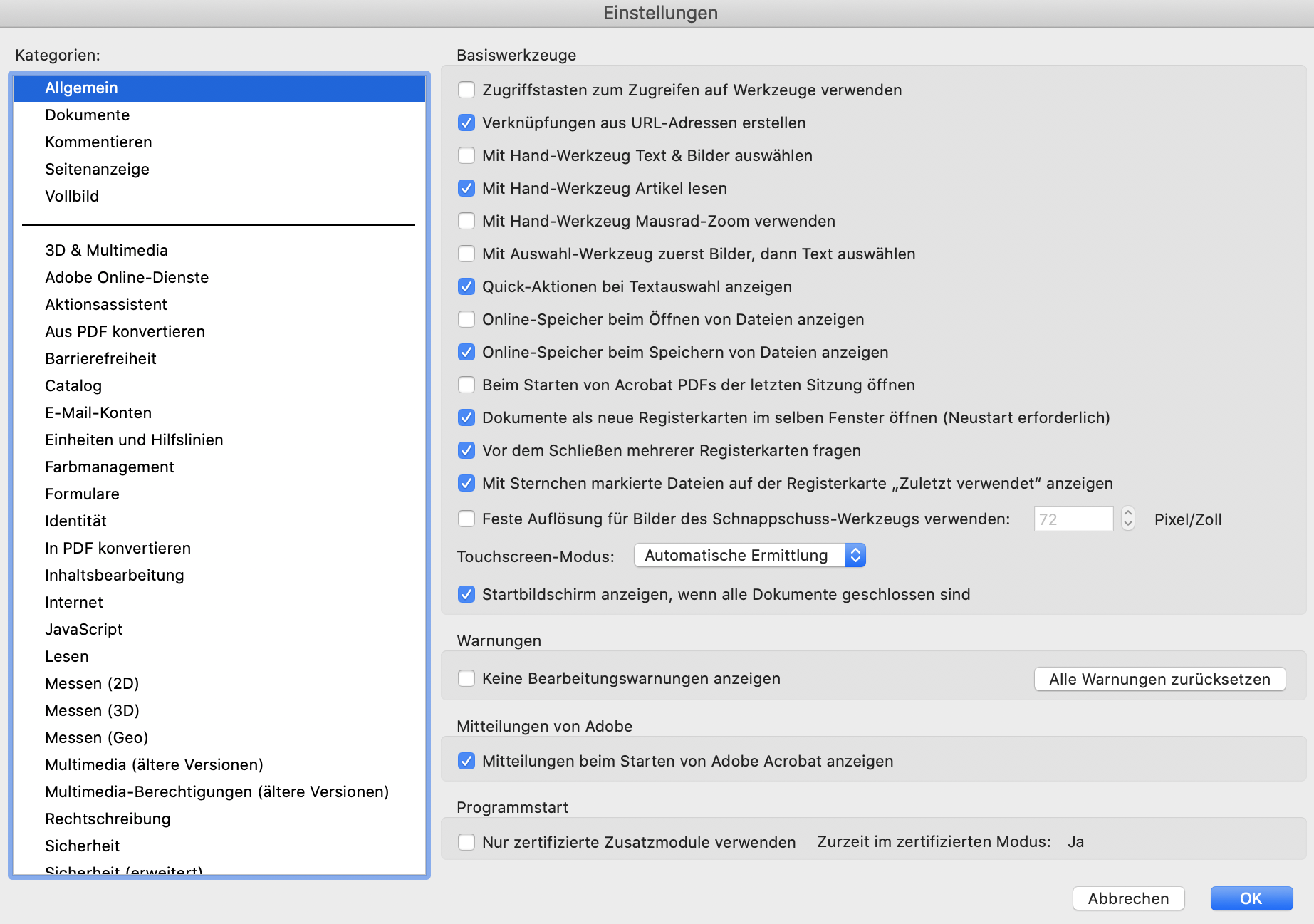 Neue „Allgemeine Voreinstellungen“ unter macOS Neue „Allgemeine Voreinstellungen“ unter macOS