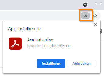 Acrobat Online installieren