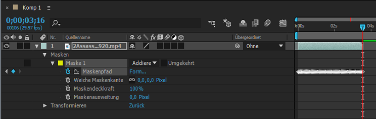 Gesichts-Tracking-Daten in der Komposition