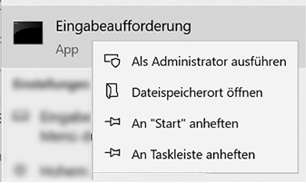 Eingabeaufforderung Öffnen Sie die Eingabeaufforderung