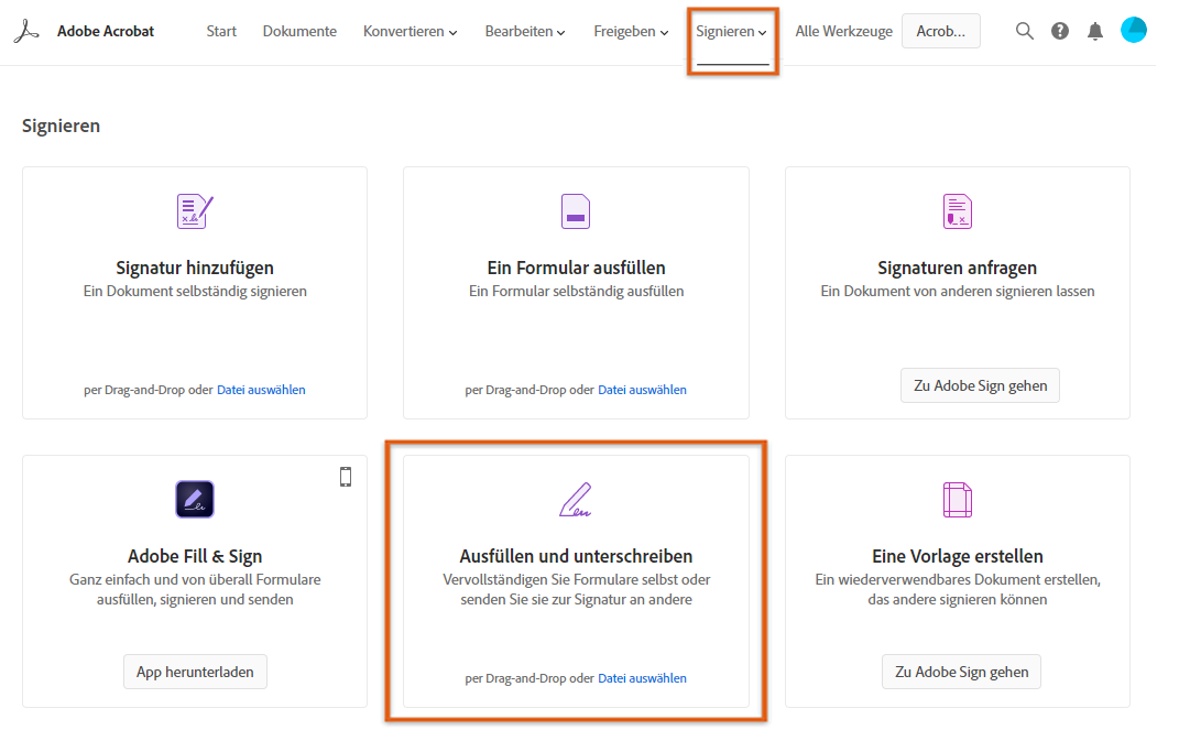 Formulare Online Ausfullen Und Unterschreiben