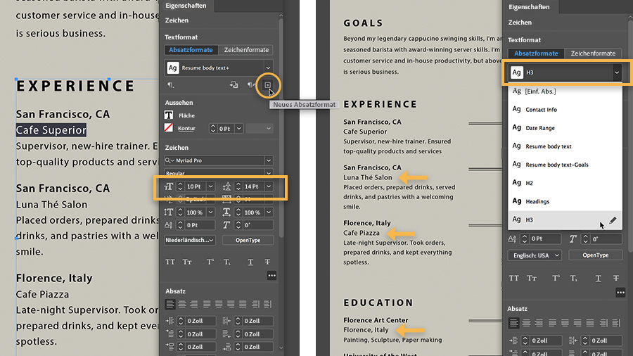 Professionellen Lebenslauf Erstellen Adobe Indesign Tutorials