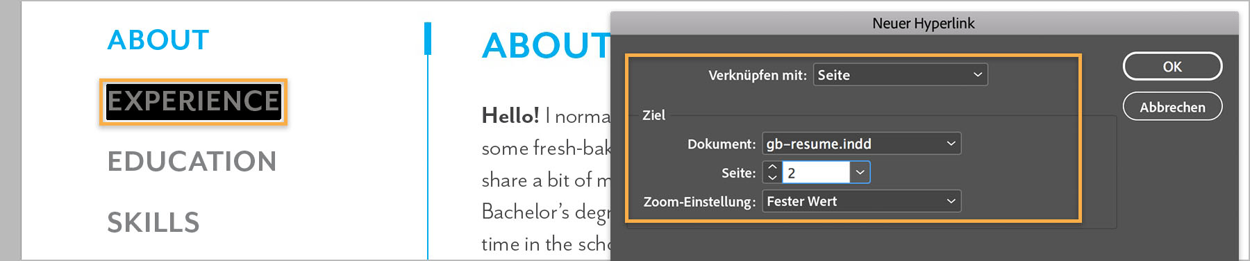 Interaktiven Lebenlauf Erstellen Adobe Indesign Tutorials