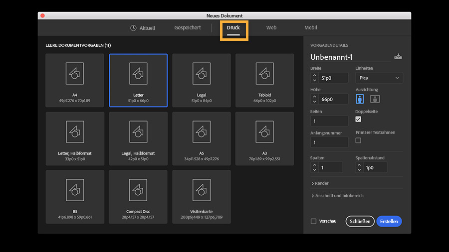 Neues Dokument In Indesign Erstellen Adobe Indesign Tutorials