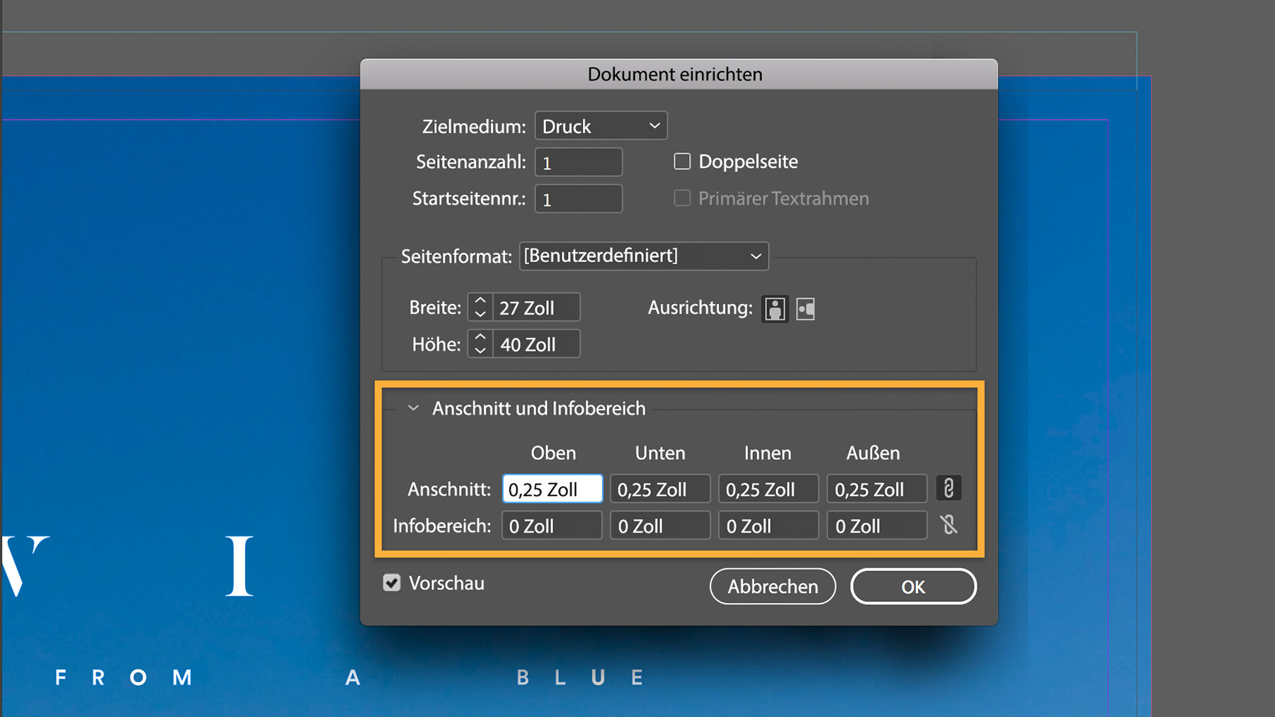 Anschnittbereich Fur Den Druck Festlegen Adobe Indesign Tutorials