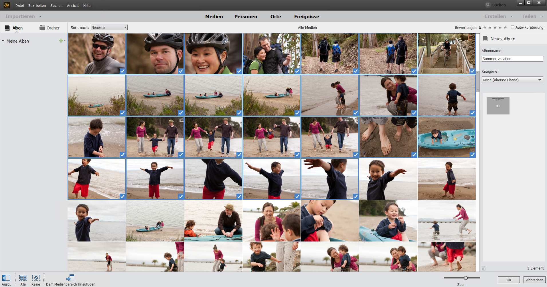 Erfahren Sie, wie Sie Ihre Fotos und Videos organisieren, indem Sie ein