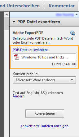 PDF Dateien Erstellen In Word Konvertieren Oder In Adobe Acrobat