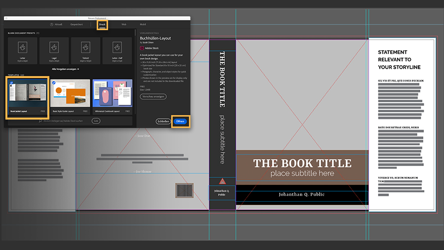 Buch Cover Designen Adobe Stock Ubungen