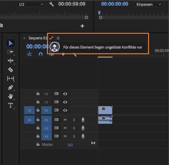 Ungelöste Konflikte anzeigen