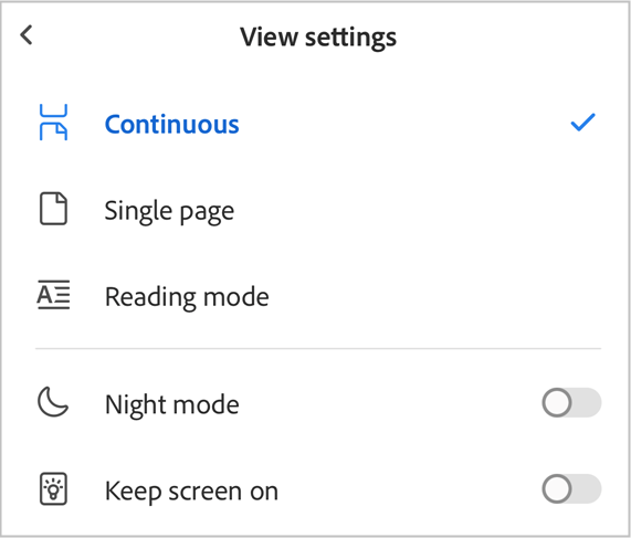 view-settings
