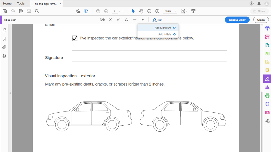 adobe sign and fill sender