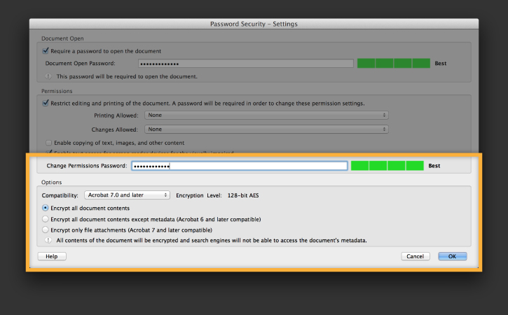 put a password on an adobe drawboard file