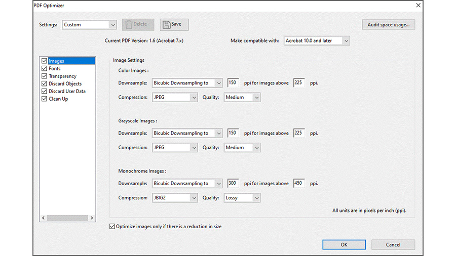 how to reduce size of pdf document