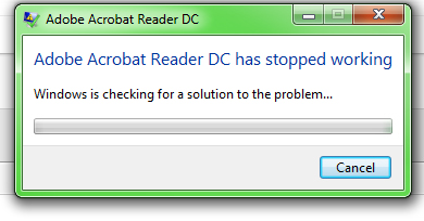 my foxit reader crashing