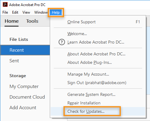 adobe acrobat pro dc closes automatically after opening