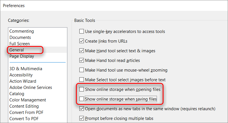 adobe acrobat reader dc save as window blank