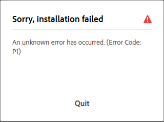 adobe acrobat dc installation failed mac