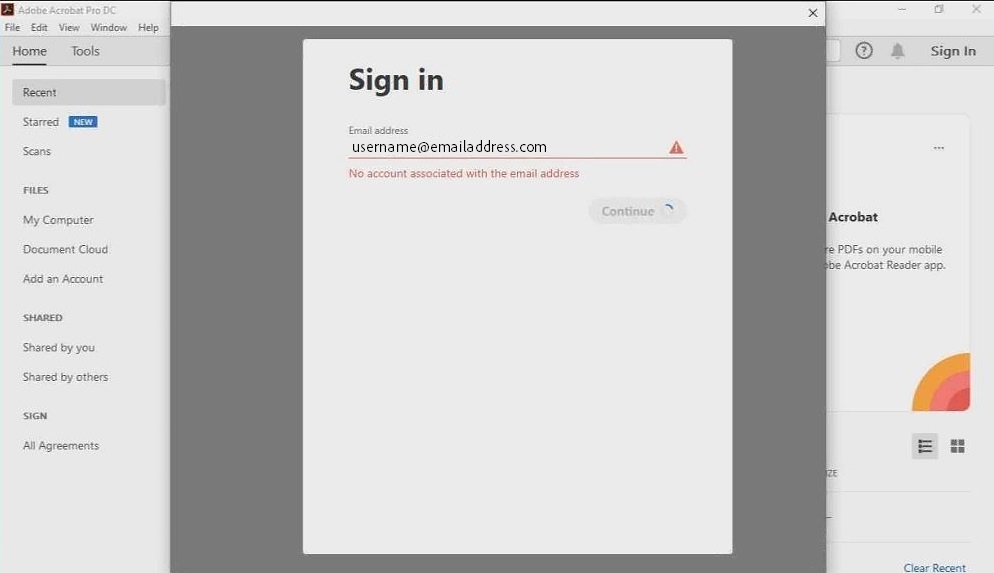 Solve Adobe account sign-in issues