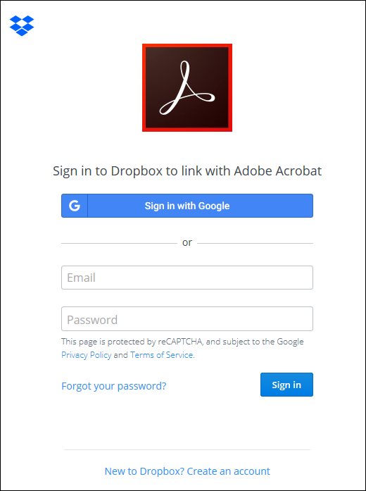 dropbox sign in with different account