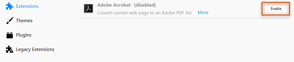 PDF 확장 프로그램을 위한 Firefox 확장 프로그램