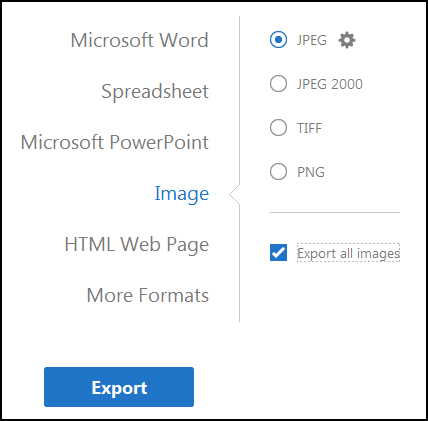 Export to Image Options