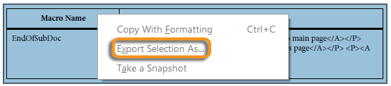 Export selection in Acrobat