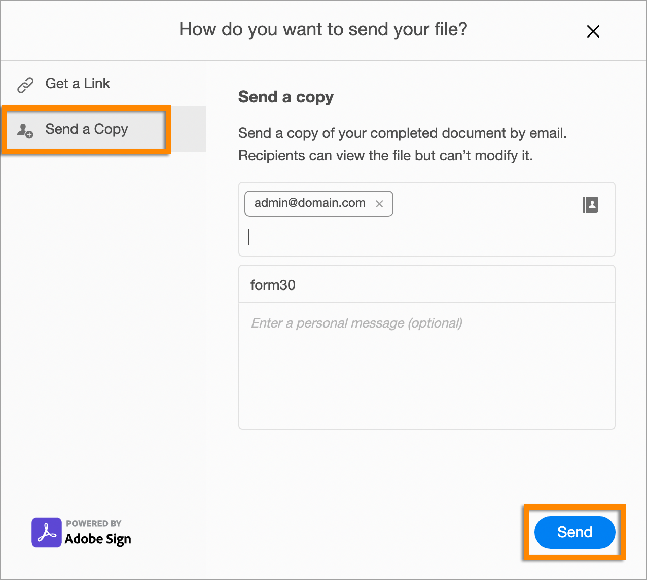 Send a copy of the filled and signed form