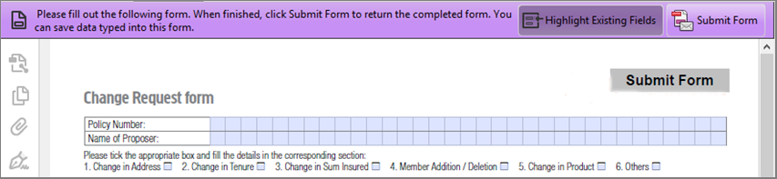 Interactive forms in Acrobat Reader