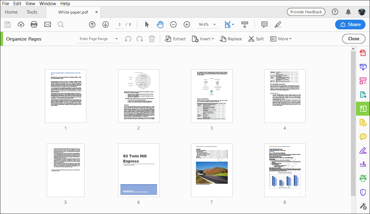 extract pages from pdf adobe acrobat reader dc free