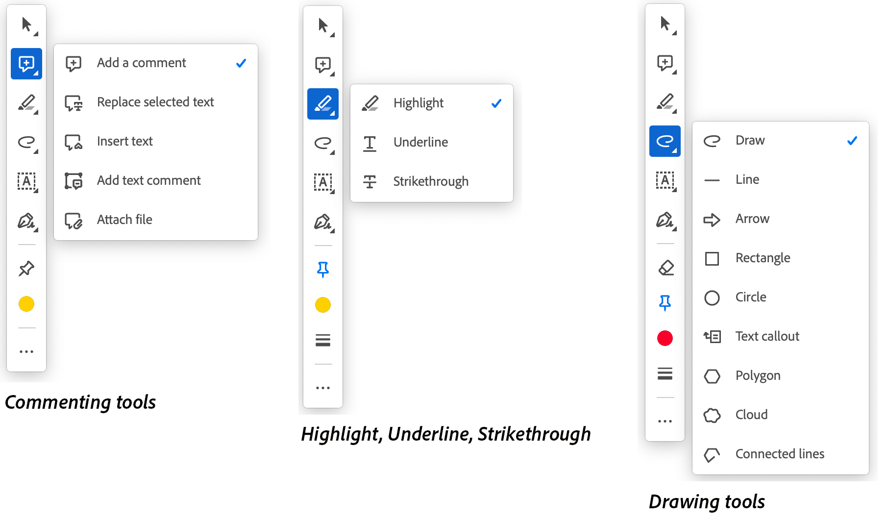 Use annotation and drawing markup tools to add comments in PDFs, Adobe ...