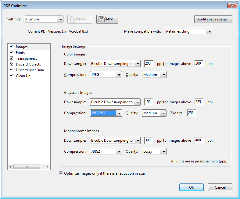 How to reduce pdf file size