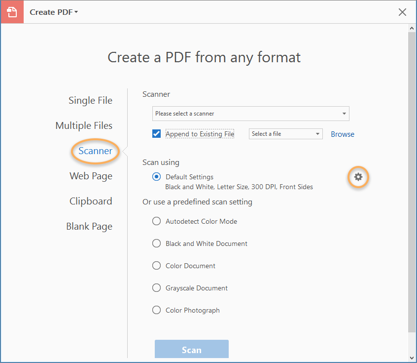 how to change pages document to pdf