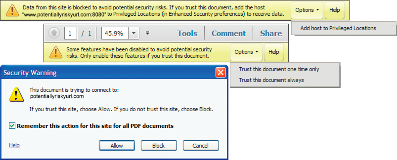 PDF Export Security