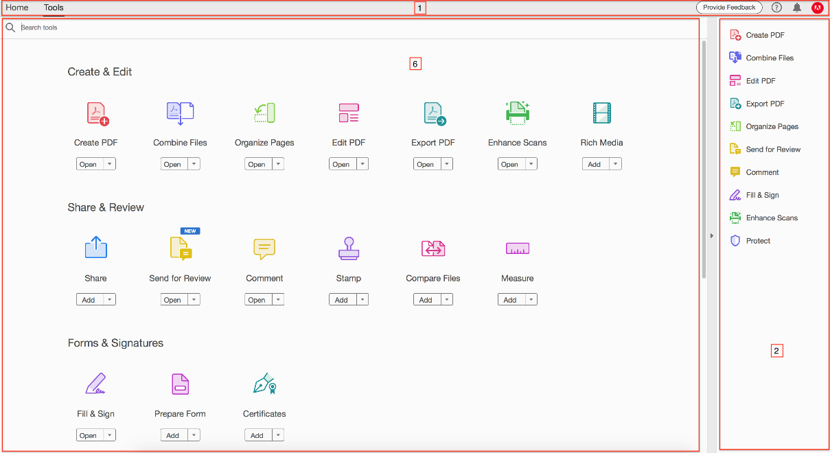 New VoiceOver containers in Tools center