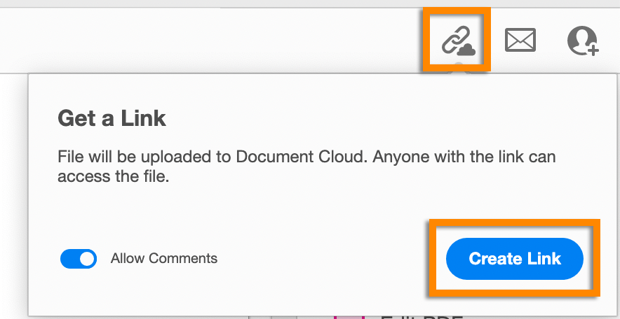Create a link to share your file