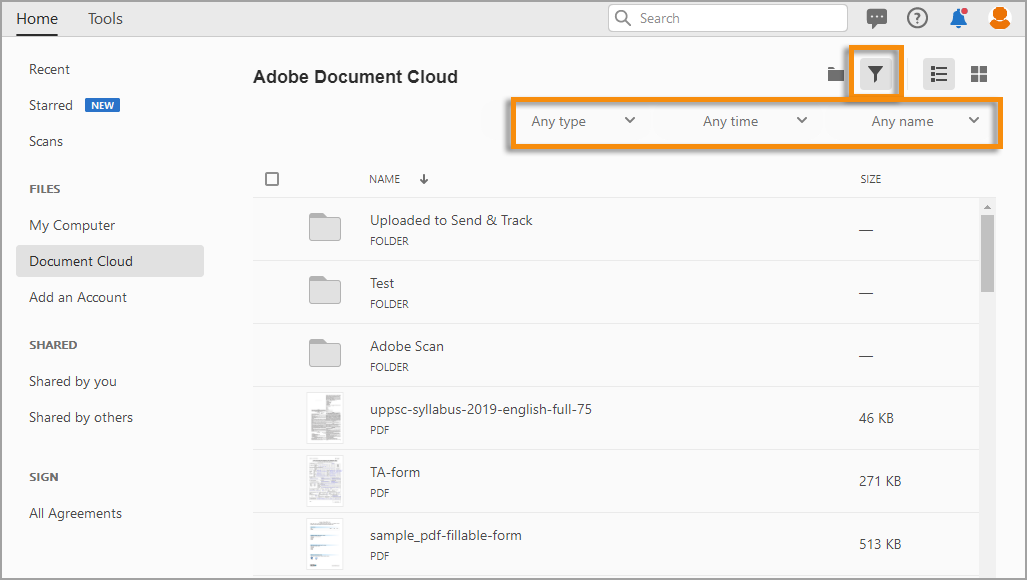 Filter removed from Document Cloud